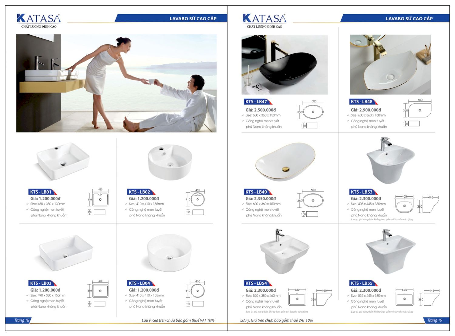 Thiết bị vệ sinh KATASA Catalogue và Bảng giá mới nhất /Page 